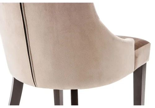 Деревянный стул Elegance dark walnut / fabric beige 11138 Woodville, бежевый/ткань, ножки/дерево/коричневый, размеры - ****520*580 фото 7