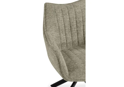 Стул на металлокаркасе Denever beige / black 15837 Woodville, бежевый/текстиль, ножки/металл/чёрный, размеры - ****580*610мм фото 7