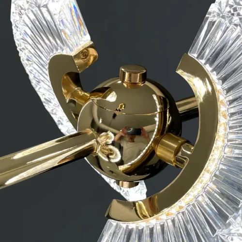 Светильник подвесной PHOENIX L L50 220777-23 ImperiumLoft прозрачный на 6 ламп, основание латунь в стиле современный фото 2