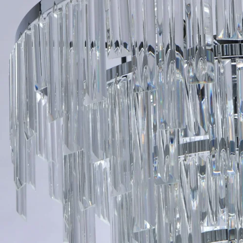 Люстра потолочная хрустальная Аделард 642013305 MW-Light прозрачная на 5 ламп, основание хром в стиле классический  фото 4