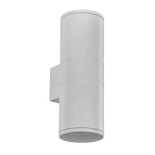 Настенный светильник уличный GUN AP2 BIG BIANCO Ideal Lux уличный IP55 белый на 2 лампы, плафон белый в стиле современный E27