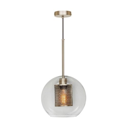 Светильник подвесной LOFT2567-B LOFT IT никель прозрачный 1 лампа, основание никель в стиле современный лофт шар