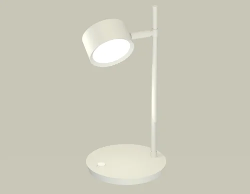 Настольная лампа офисная XB9801150 Ambrella light белая на 1 лампу, основание белое металл в стиле современный хай-тек 