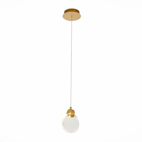 Светильник подвесной LED Montecelio SL6104.203.01 ST-Luce прозрачный 1 лампа, основание золотое в стиле современный 