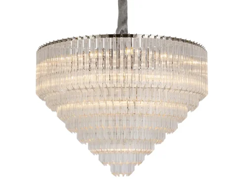 Люстра подвесная 8908+17/C Newport прозрачная на 25 ламп, основание никель в стиле классический современный американский  фото 2