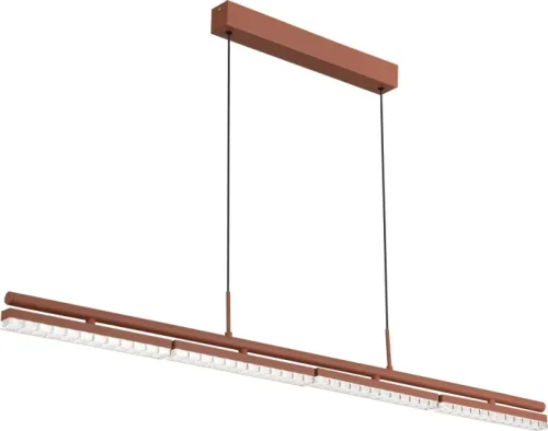 Светильник подвесной LED Euclidics SL1018.603.04 ST-Luce прозрачный на 1 лампу, основание терракотовое в стиле хай-тек линейный фото 3