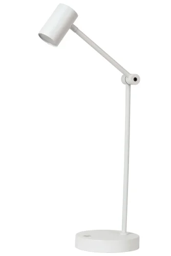 Настольная лампа офисная LED Tipik 36622/03/31 Lucide белая на 1 лампу, основание белое металл в стиле современный фото 2