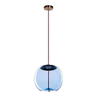 Светильник подвесной LED Knot 8133-B LOFT IT голубой на 1 лампу, основание медь в стиле современный выдувное