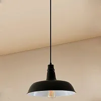 Светильник Эдисон подвесной CL450205 Citilux чёрный белый 1 лампа, основание чёрное в стиле лофт 