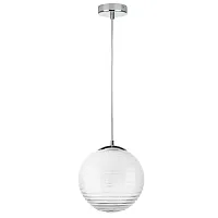 Светильник подвесной Dissimo 804101 Lightstar белый 1 лампа, основание хром в стиле арт-деко модерн 