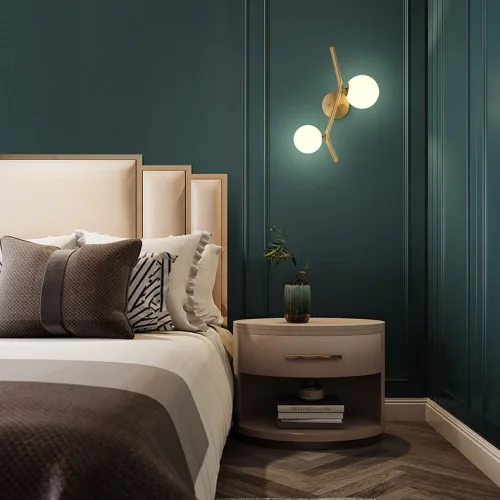 Настенный светильник MATHIA WALL 208290-23 ImperiumLoft белый на 2 лампы, основание латунь в стиле современный фото 4 Настенный светильник MATHIA WALL 208290-23 ImperiumLoft белый на 2 лампы, основание латунь в стиле современный фото 4