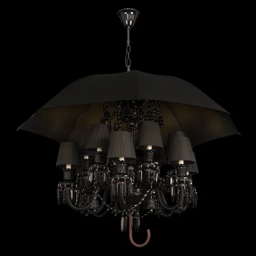 Люстра подвесная Мари / Marie 10556/12 Black LOFT IT чёрная на 12 ламп, основание чёрное в стиле арт-деко зонт фото 2 Люстра подвесная Мари / Marie 10556/12 Black LOFT IT чёрная на 12 ламп, основание чёрное в стиле арт-деко зонт фото 2