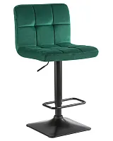 Стул барный 5018-LM DOMINIC, цвет сиденья зеленый велюр (MJ9-88), цвет основания черный Dobrin, зелёный/велюр, ножки/металл/чёрный, размеры - 940*1150***420*520
