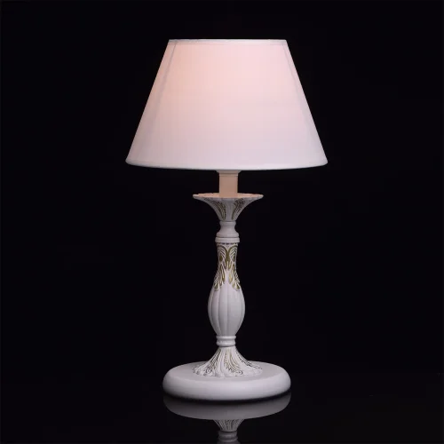 Настольная лампа Свеча 301039501 MW-Light белая 1 лампа, основание патина белое металл в стиле классический  фото 2