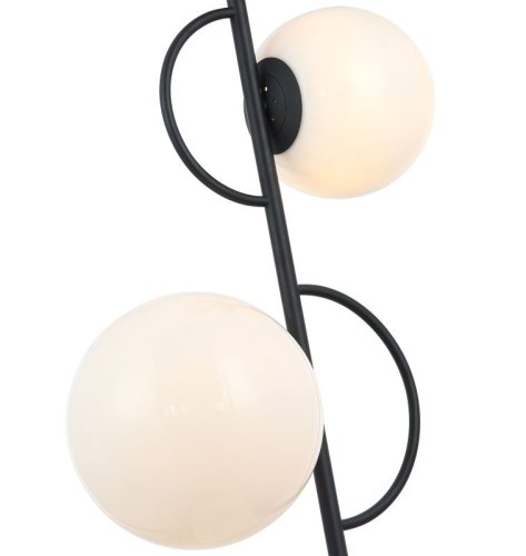 Светильник подвесной Vine 2138/02/02P Stilfort белый 2 лампы, основание чёрное в стиле современный шар фото 2