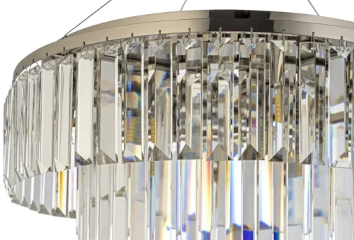 Люстра подвесная хрустальная Enio E 1.5.D50.100 NP Arti Lampadari прозрачная на 8 ламп, основание никель в стиле классический  фото 2