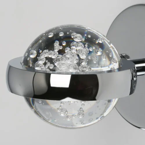 Бра LED Капелия 730021001 DeMarkt прозрачный на 1 лампа, основание хром в стиле хай-тек  фото 5