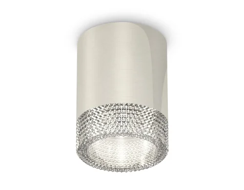 Светильник накладной Techno spot XS6305010 Ambrella light серебряный 1 лампа, основание серебряное в стиле современный круглый