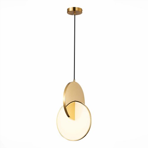 Светильник подвесной LED Eclisse SL6107.203.01 ST-Luce белый 1 лампа, основание золотое в стиле современный 