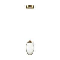 Светильник подвесной LED Pura 7159/3L Odeon Light прозрачный на 1 лампу, основание бронзовое в стиле хай-тек выдувное