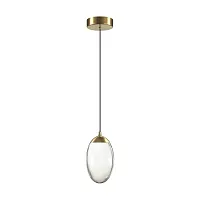 Светильник подвесной Pura 7159/3L Odeon Light прозрачный на 1 лампу, основание бронзовое в стиле хай-тек выдувное Светильник подвесной Pura 7159/3L Odeon Light прозрачный на 1 лампу, основание бронзовое в стиле хай-тек выдувное