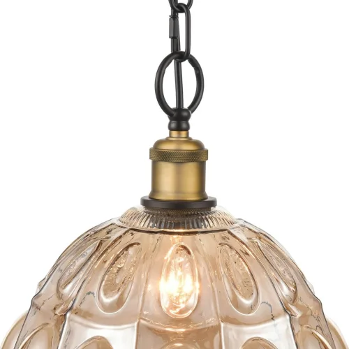 Светильник подвесной Helen VL4266P41 Vele Luce янтарный 1 лампа, основание коричневое в стиле классический современный выдувное фото 3