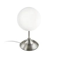 Настольная лампа Томми CL102814 Citilux белая 1 лампа, основание матовое хром металл в стиле современный 