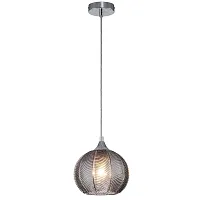 Светильник подвесной Pion 10194/1S Smoke Escada чёрный серый 1 лампа, основание хром в стиле современный выдувное