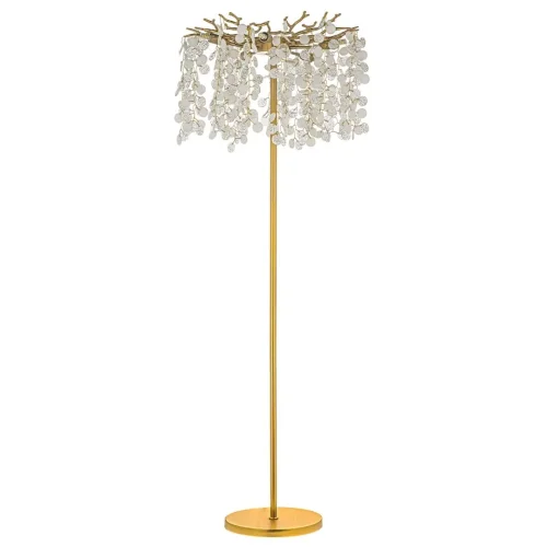 Торшер Tavenna H 3.1.1.103 A Dio D'Arte ветви прозрачный на 5 ламп, основание бронзовое в стиле флористика современный классический 