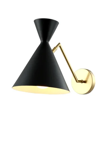 Бра JOVEN AP1 GOLD/BLACK Crystal Lux прозрачный на 1 лампу, основание золотое в стиле современный лофт фото 2