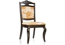 Деревянный стул Demer cappuccino A2 1838 Woodville, бежевый/ткань, ножки/дерево/коричневый капучино, размеры - ****510*600