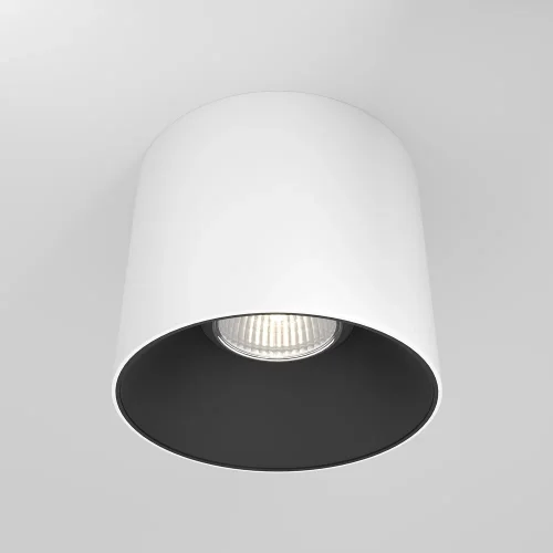Светильник накладной Alfa LED C064CL-01-15W3K-RD-WB Maytoni белый чёрный 1 лампа, основание белое в стиле современный хай-тек круглый фото 2