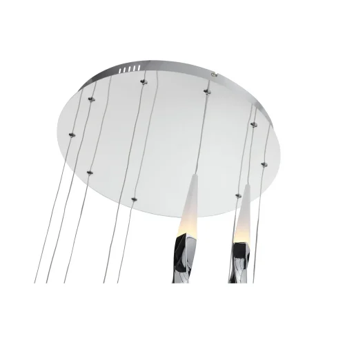 Люстра каскадная LED Bochie SL405.103.10 ST-Luce белая на 10 ламп, основание хром в стиле модерн  фото 3