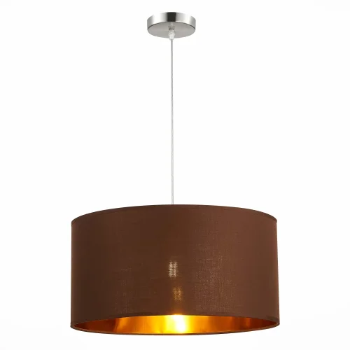 Светильник подвесной Brescia SLE300593-01 Evoluce коричневый 1 лампа, основание никель в стиле современный  фото 3