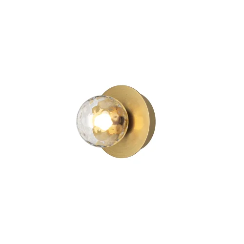 Бра LED Ambre MOD331WL-L3BS3K Maytoni янтарный на 1 лампу, основание латунь в стиле современный молекула шар
