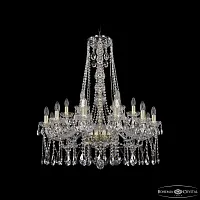Люстра подвесная 1413/12+6/300/h-95 G Bohemia Ivele Crystal без плафона на 18 ламп, основание золотое в стиле классика sp