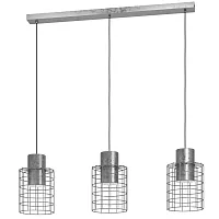 Светильник подвесной Milligan 43648 Eglo серый 3 лампы, основание серое серебряное в стиле современный 