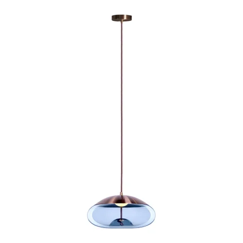 Светильник подвесной LED Knot 8133-D mini LOFT IT голубой 1 лампа, основание медь в стиле модерн  фото 4