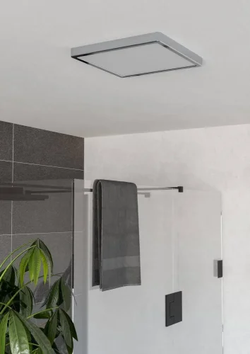 Светильник потолочный LED Fueva 901767 Eglo белый на 1 лампу, основание хром в стиле современный квадратный фото 3 Светильник потолочный LED Fueva 901767 Eglo белый на 1 лампу, основание хром в стиле современный квадратный фото 3