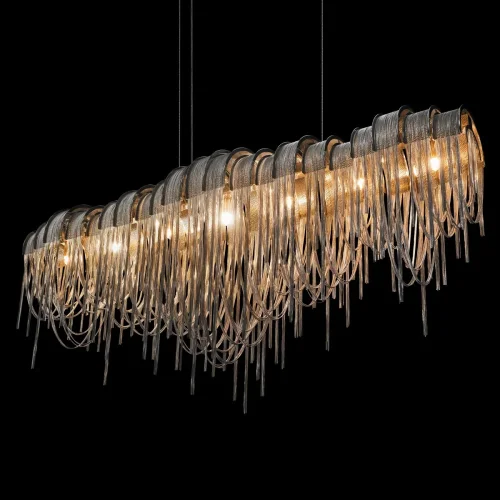 Люстра подвесная Volver 10404/1150L SN LOFT IT никель на 7 ламп, основание никель в стиле арт-деко цепочки фото 10