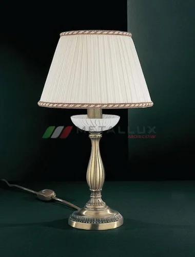 Настольная лампа P 5400 P Reccagni Angelo белая 1 лампа, основание античное бронза латунь металл в стиле классический 