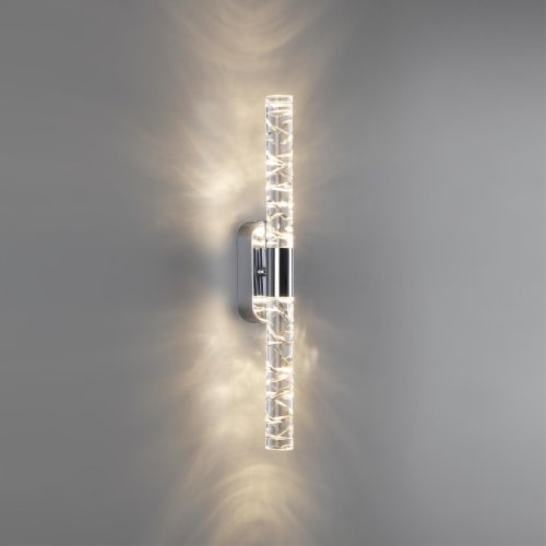 Бра LED Pilar 7146/10WL Odeon Light прозрачный на 1 лампу, основание хром в стиле современный классический трубочки фото 4
