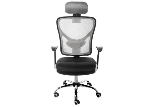 Компьютерное кресло Lody 1 серое / черное 11479 Woodville, чёрный серый/ткань, ножки/металл/хром, размеры - *1230***600*680 фото 2