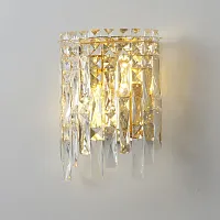 Бра ABRIL AP2 GOLD Crystal Lux прозрачный на 2 лампы, основание золотое в стиле классический 