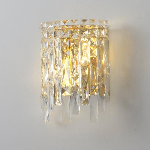 Бра ABRIL AP2 GOLD Crystal Lux прозрачный на 2 лампы, основание золотое в стиле классический 