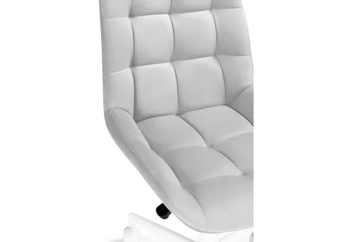 Компьютерное кресло Честер светло-серый велюр velutto 52 / белый 533177 Woodville, серый/велюр, ножки/металл/белый, размеры - *940***500*600 фото 7
