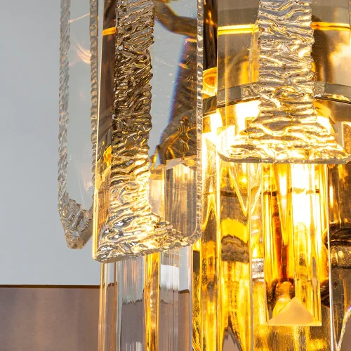 Бра Nicoletta A1052AP-2GO Arte Lamp прозрачный на 2 лампы, основание золотое в стиле классический  фото 3