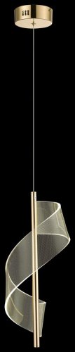 Светильник подвесной LED Hilda WE452.01.303 Wertmark прозрачный 1 лампа, основание золотое в стиле хай-тек современный 