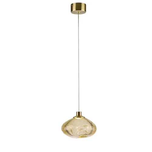 Светильник подвесной LED Mela 7042/4L Odeon Light янтарный на 1 лампу, основание бронзовое в стиле современный 