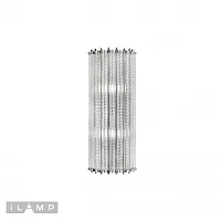 Бра Manhattan MB0266-2 Silver iLamp прозрачный 2 лампы, основание никель в стиле американский современный 